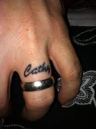 Husbands Tattoo Of My Name On His Finger The Reason For Doing This Was Because At His Job The Type Of Machines They My Name Tattoo Husband Tattoo Name Tattoo