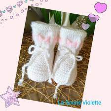 chaussons papillons tricot chausson bebe tuto coloriage de roi lion