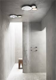 Ceiling Mounted 2 Spray Overhead Shower With Built In Lights Ninfea Mist Spray Overhead Shower By Aquaelite Shower Heads Ceiling Shower Head Stylish Bathroom