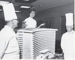 Century Plaza Hotel Opening June 1 1966 Hotel Shaped Cake Executed By Pastry Chef George Jung Los Angeles Hollywood Plaza Hotel Vintage Los Angeles