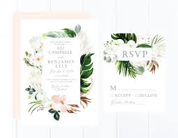Tropical Wedding Invitation Beach Wedding Invitations Etsy Beach Wedding Invitations Etsy Wedding Invitations Tropical Wedding Invitations