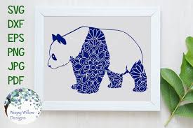 Download Panda Bear Floral Mandala Cut File Design Free Gun Svg Images