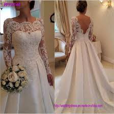 Satin and lace wedding gowns. Backless Mariage Vintage Wedding Dress 2018 Long Sleeve Court Train Satin Lace Wedding Dresses Custom Made Size China Wedding Dress And Bridal Dress Price Made In China Com