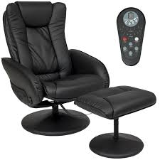 best choice products faux leather electric massage recliner chair w stool ottoman remote control 5 modes black walmart com massage chair leather recliner chair recliner chair