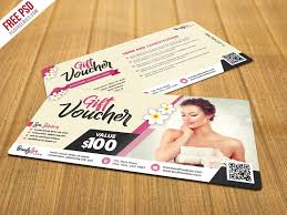 Beauty And Spa Gift Voucher Psd Template Psdfreebies Com Salon Business Cards Beauty Salon Business Cards Beauty Care Design