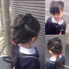 ネコちゃん くまさん くるりんぱ 子供の髪型 ヘアアレンジ 子供ヘアアレンジ キッズヘアアレンジ littlegirlshair girlshair hairstyle 子供ヘアアレンジ 子供 髪型 ヘアアレンジ