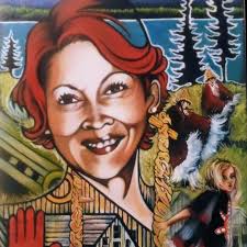 Portrait of Melanie Mark MLA with details . OIL ON CANVAS