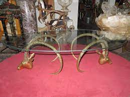 Following the relaxation of regulations in england, it is a personal preference whether guests and team members choose to wear a face. Magnificent Brass Ibex Ram Head Coffee Table Mid Century Regency Modern For Sale At 1stdibs