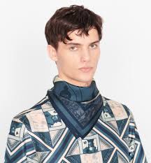 Dior And Kenny Scharf Bandana Blue And Pink Silk Accessories Men S Fashion Dior