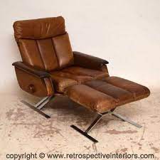 Check spelling or type a new query. Danish Retro Leather Chrome Reclining Armchair Stool Vintage 1960 S White Eames Chair Lounge Chairs Living Room Brown Leather Recliner Chair