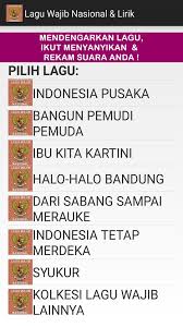 Maybe you would like to learn more about one of these? Lagu Wajib Nasional Lirik Fur Android Apk Herunterladen