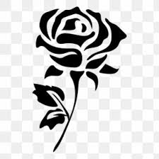 Belle silhouette graphy dress beast, rose gold, animals, fictional character, beauty and the beast png. Black Rose Silhouette Clip Art Png 512x512px Rose Art Black Black And White Black Rose Download Free