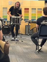 Romeoville HS working with Kevin Lepper at Vandercook Day of Percussion And  Pi Percussion Working with Roger Carter! EDUCATION IS 🔥🔥🔥🥁🥁 Brought  over 60 students to this great event!
