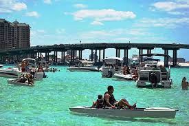 Okaloosa island is known for its white sugar sand beaches, emerald green waters, and countless attractions for kids and adults alike. Crab Island Destin Cruises Boat Rentals Things To Do In Destin Sunventure