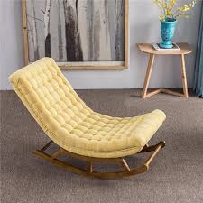 Modern Design Rocking Lounge Chair Fabric Upholstery And Wood For Home Saki Shop Rocking Chair Upholstered Rocking Chairs Modern Rocking Chair