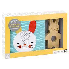 Buy Petit Collage Organic Soft Cloth Book And Solid Beachwood Teether Baby Gift Set Online At Low Prices In India Amazon In