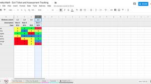 Excel ticket tracking template spreadsheet templates 20 free excel. Eureka Math Exit Ticket And Assessment Tracking Spreadsheet Youtube