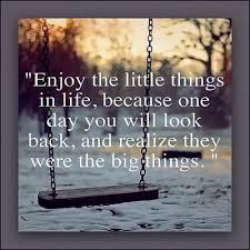 Enjoy The Little Things In Life For One Day Enjoy The Little Things In Life Because One Day You Will Look Back And Realize They Were The Big Things Senior Quotes Words Inspirational Words