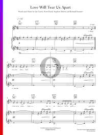 Love Will Tear Us Apart Sheet Music Piano Voice Guitar Pdf Download Streaming Oktav