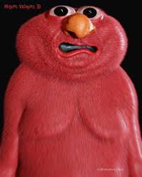 Artist Shows How Cartoon Characters Would Look In Real Life And The Result Is Scary And Disturbing Elmo Memes Elmo Really Funny Memes
