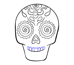 A step by step guide How To Draw A Sugar Skull Easy Drawing Guides