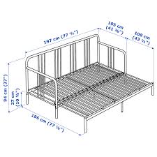 Fyresdal Daybed With 2 Mattresses Black Minnesund Firm Twin Ikea Fyresdal Day Bed Frame Daybed