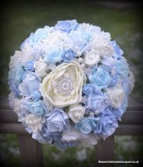 Bridal Bouquet Of Artificial Roses For Bride To Be Jess Stunning Wedding Flowrs In Blue And Aqua Tones By Www The Bridal Bouquet Bouquet Design Bridal Flowers