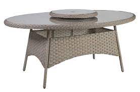 Lauko stalas Home4you Pacific 10492, pilkas/smėlio, 180 x 120 x 74 cm -  Senukai.lt