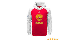 adidas Russia Hockey Youth World Cup Of Hockey Pullover Climawarn Hoodie  Sweatshirt - Red - : Amazon.co.uk: Clothing