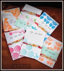 Just stick on and you're done; Happymomentzz Crafting By Sharada Dilip Rakhi Cards For A Cause Handmade Rakhi Cards