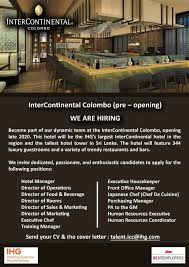 My work experience and duties are an ideal match for . Sprouts Colombo Vacancies Available At Intercontinental Facebook