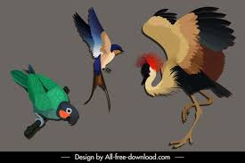 Wild Birds Species Icons Parrot Crane Woodpecker Sketch Free Vector In Adobe Illustrator Ai Ai Format Encapsulated Postscript Eps Eps Format Format For Free Download 2 60mb Crane bird png is about is about crane, common ostrich, bird, cartoon, flightless bird.