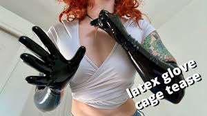 Long Black Latex Glove Femdom Cage Tease for My Pet - Full Video on  Veggiebabyy Manyvids | xHamster