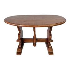 Solid wood drop leaf kitchen tables. Vintage Solid Wood Drop Leaf Dining Room Trestle Table Chairish