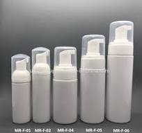 Empty Plastic Foam Pump Bottle 30ml 50ml 60ml 100ml 150ml 200ml Clear White  Blue Pet Facial Cleanser Mousse Foam Pump Bottle