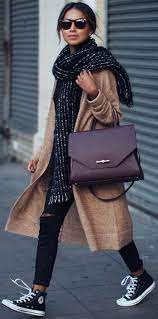 31 Chic Winter Outfits To Copy Now Stayglam Chic Winter Outfits Casual Fall Outfits High Top Sneakers Outfit