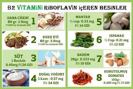 B2 Vitamini Iceren Besinler Saglikli Ogunler Beslenme Vitaminler
