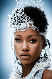 Beautiful Light Skin African Spy in White Dress · Creative Fabrica