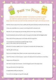 Pass The Prize Poem Game Baby Shower Game Gifts Fun Baby Shower Games Baby Shower Prizes