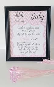 Baby Shower Game Don T Say Baby Game By Lillovebugscreations Baby Girl Shower Pink Baby Shower Girl Diy Simple Baby Shower