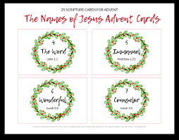 Free printable 10 commandments coloring page 25 Names Of Jesus Advent Cards Free Printable Scripture Cards