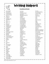 Writing writing opinion pieces using transition words Transitional Words List Worksheets