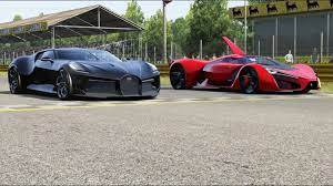 Bugatti La Voiture Noire Vs Ferrari F80 Concept At Monza Full Course Ferrari F80 Bugatti Ferrari
