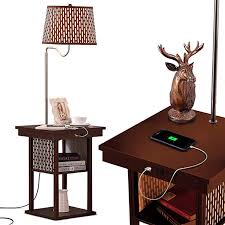 Brightech Madison Narrow Nightstand With Built In Lamp Usb Port Shelves For Bedrooms Mid Centu In 2020 Lamps Living Room Living Room Side Table Modern End Tables