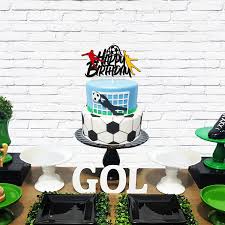 Shop a zillion things home. Buy Soccer Cake Topper Happy Birthday Sign Cake Decorations For Soccer Ball Player Net Sport Football Themed Men Boy Birthday Party Supplies Black Glitter Decor Double Sided Online In Turkey B08hvk6mts
