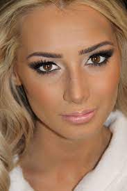 Blonde Bombshell Brown Eyes Blonde Hair Bridal Makeup Looks Blonde Hair Brown Eyes