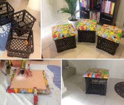 Turn ordinary wooden crates into cool bathroom storage on wheels. Transform Milk Crates Into Cute Seats Amazing Diy Interior Home Design