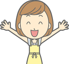 フリーイラスト] エプロン姿で喜ぶ主婦 | パブリックドメインQ：著作権フリー画像素材集