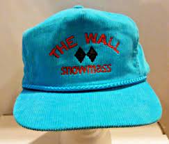 Vtg Snowmass Wall Aspen Colorado Corduroy Ski Hat Aqua Skiing Otto Otto Ski Hats Wall Hats Hats