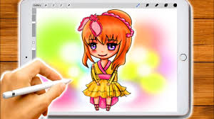 Maybe you would like to learn more about one of these? How To Draw And Color An Anime Girl Cute Digital Drawing Procreate Step By Step Sg Art Room Youtube